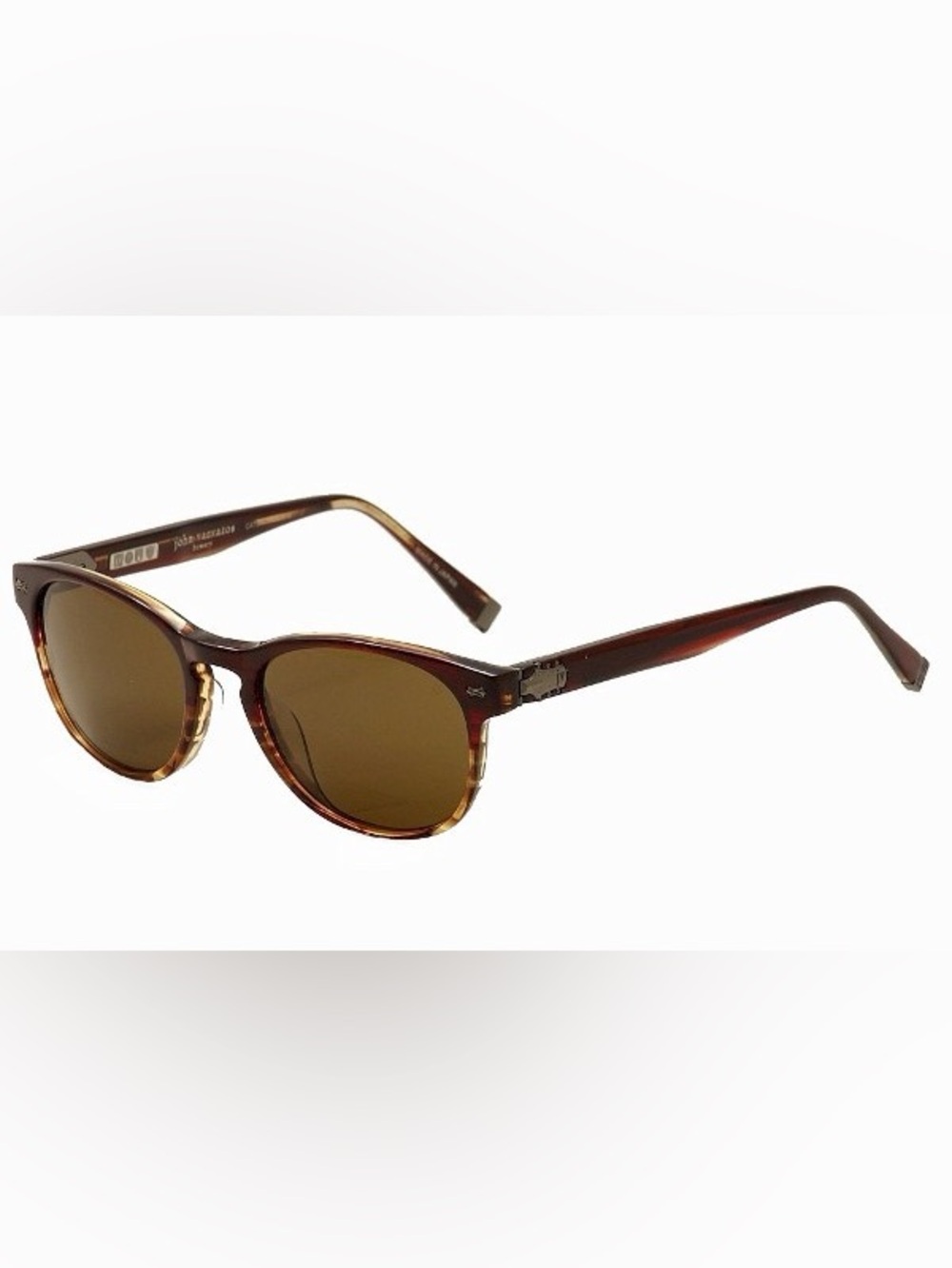 John Varvatos Brown Tortoiseshell Men's Sunglasses - Classic Round Frame